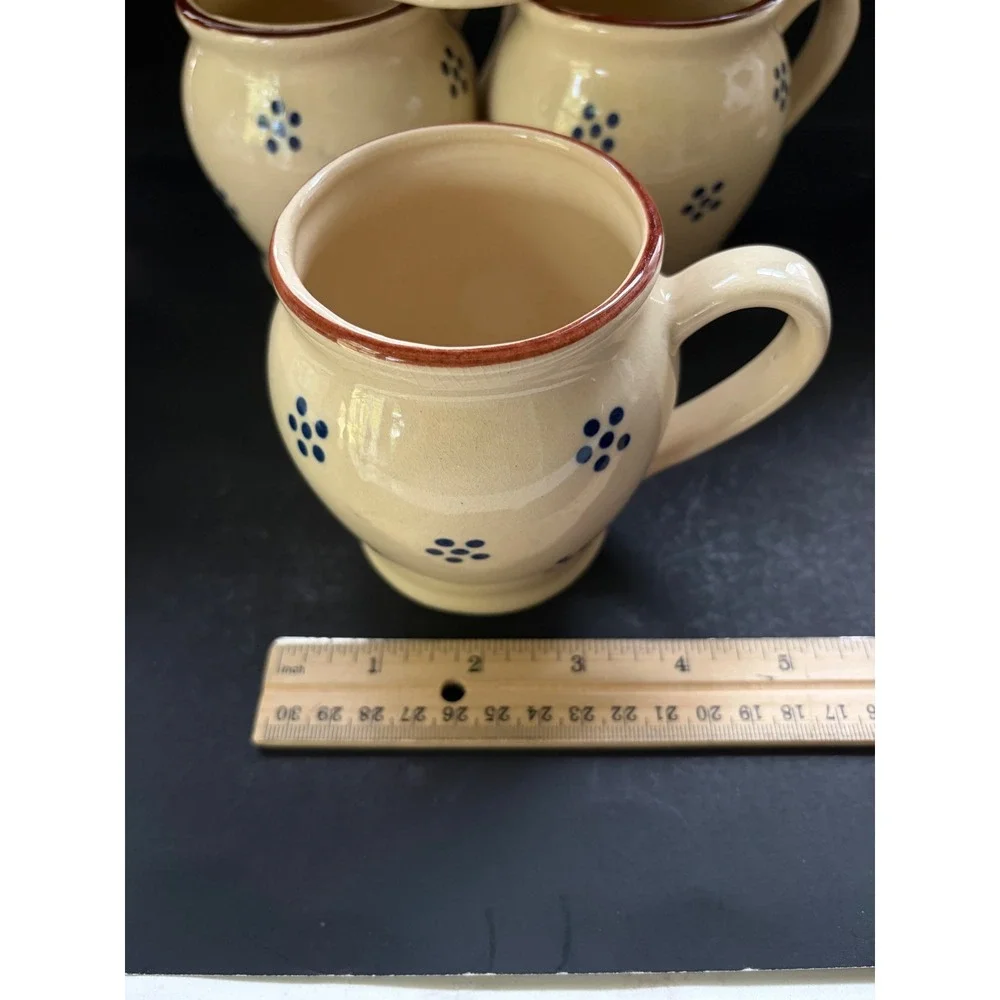 Gailstun Sutton Stoneware Tea Set Cream Blue Floral Teapot Mugs Sugar Creamer